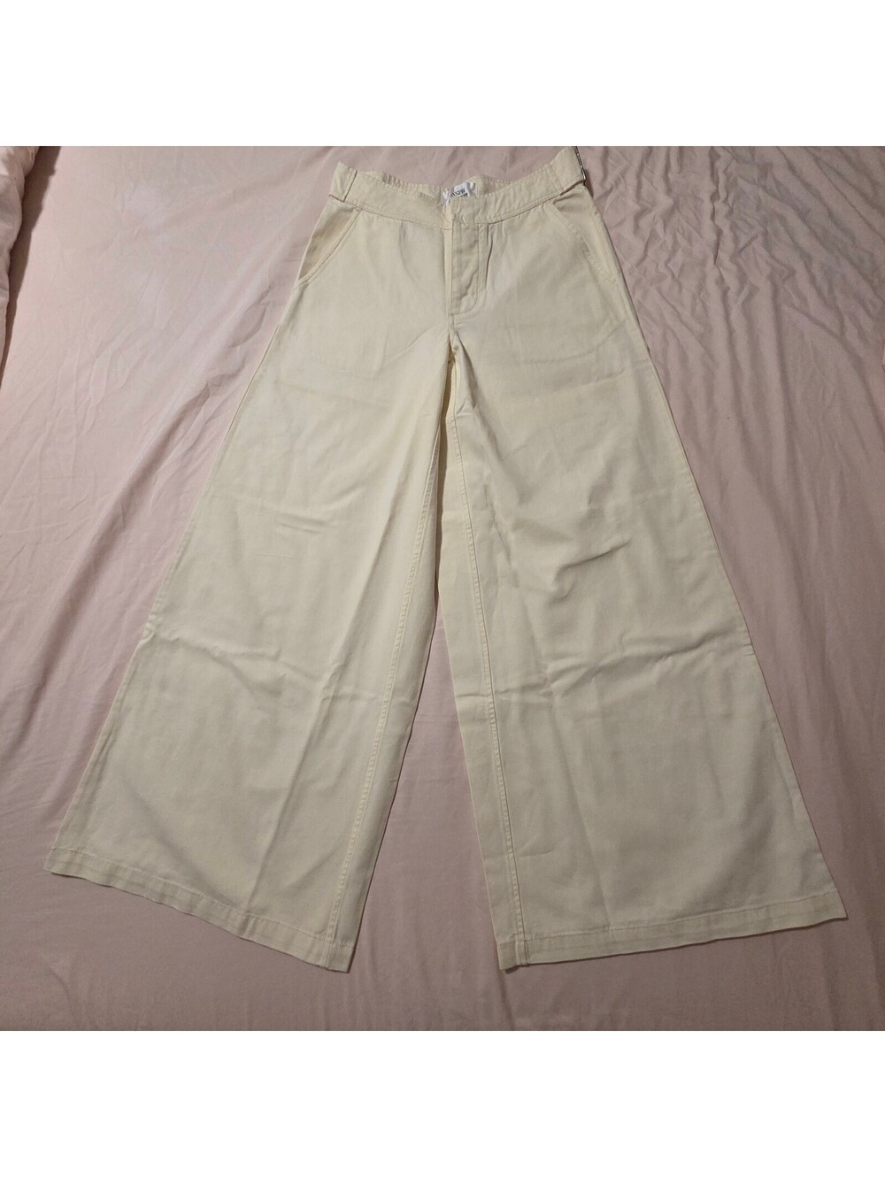 INSPR Wide Leg Chino Pants in Sweet Corn, Size XS
